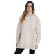 Target Γυναικείο φούτερ Loose Hoodie Side Slits Fleece ''Joyful''